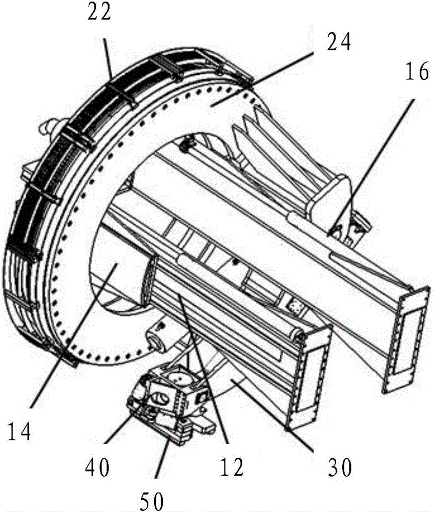 Telescopic single mechanical arm duct piece splicing machine for rectangular shield