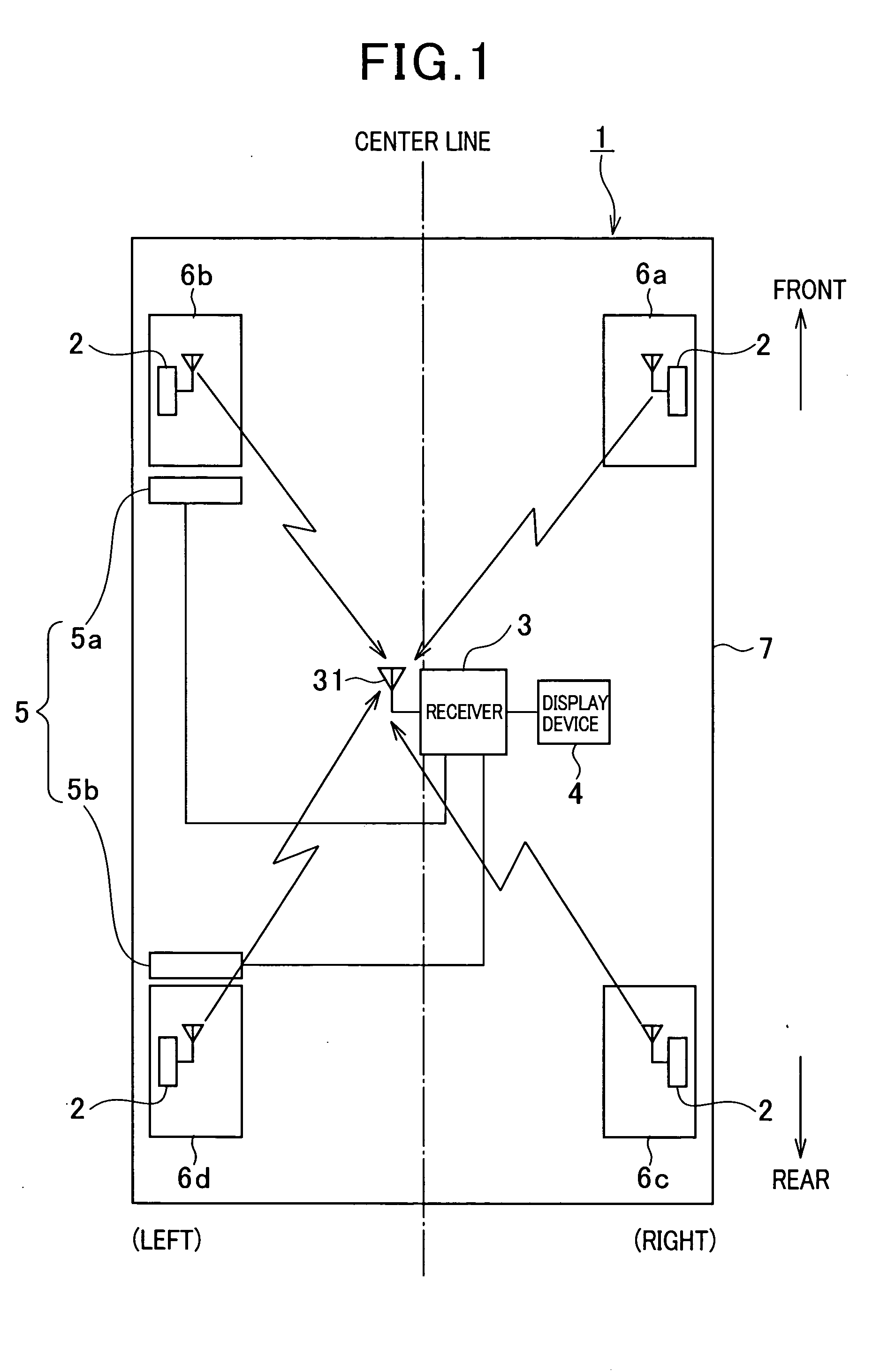 Apparatus for detecting positions of wheels of vehicle and apparatus for detecting tire inflation pressure using the same