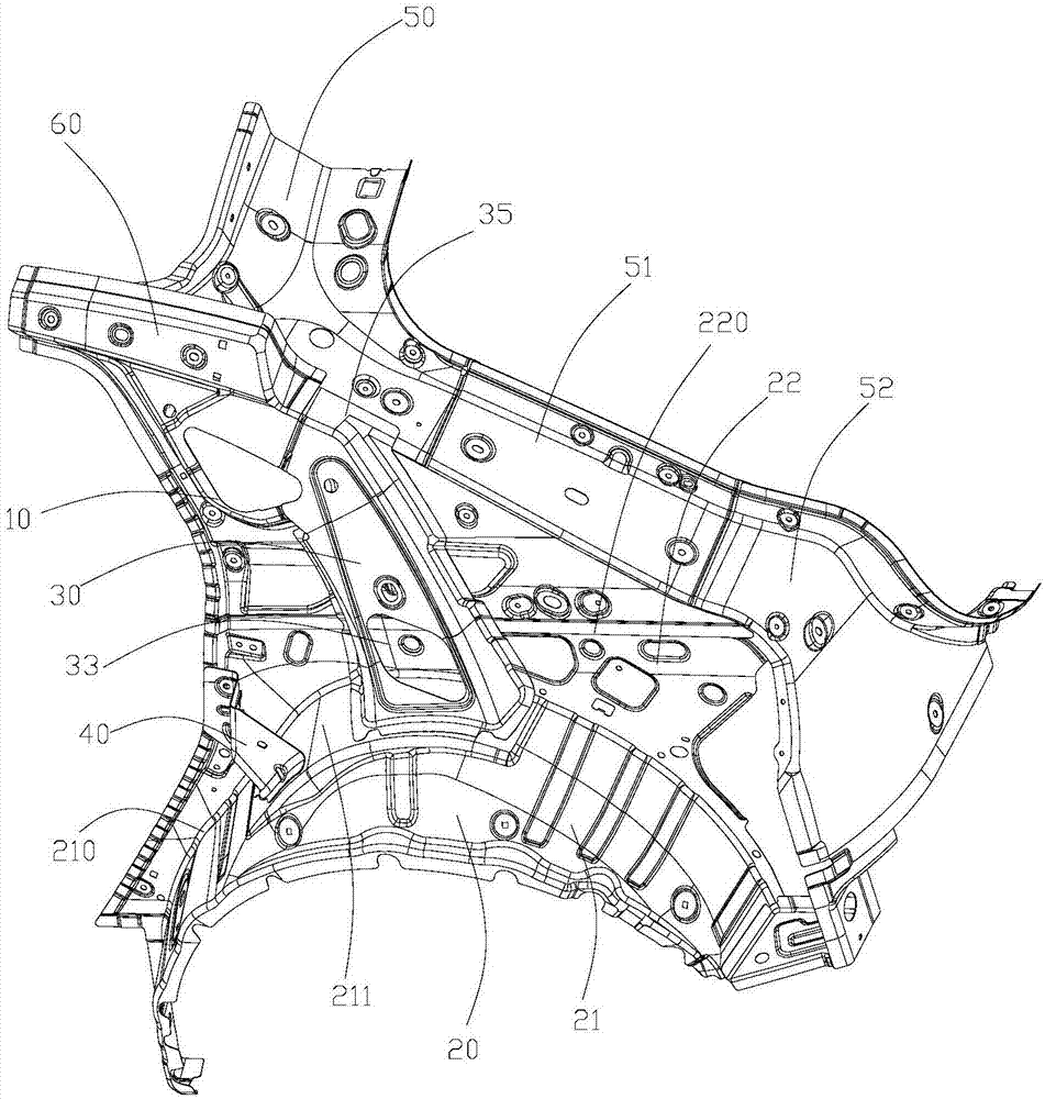 Vehicle body side wall structure, C pillar reinforcing plate and vehicle