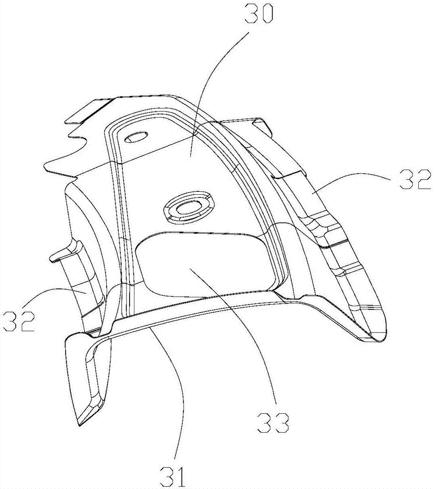 Vehicle body side wall structure, C pillar reinforcing plate and vehicle