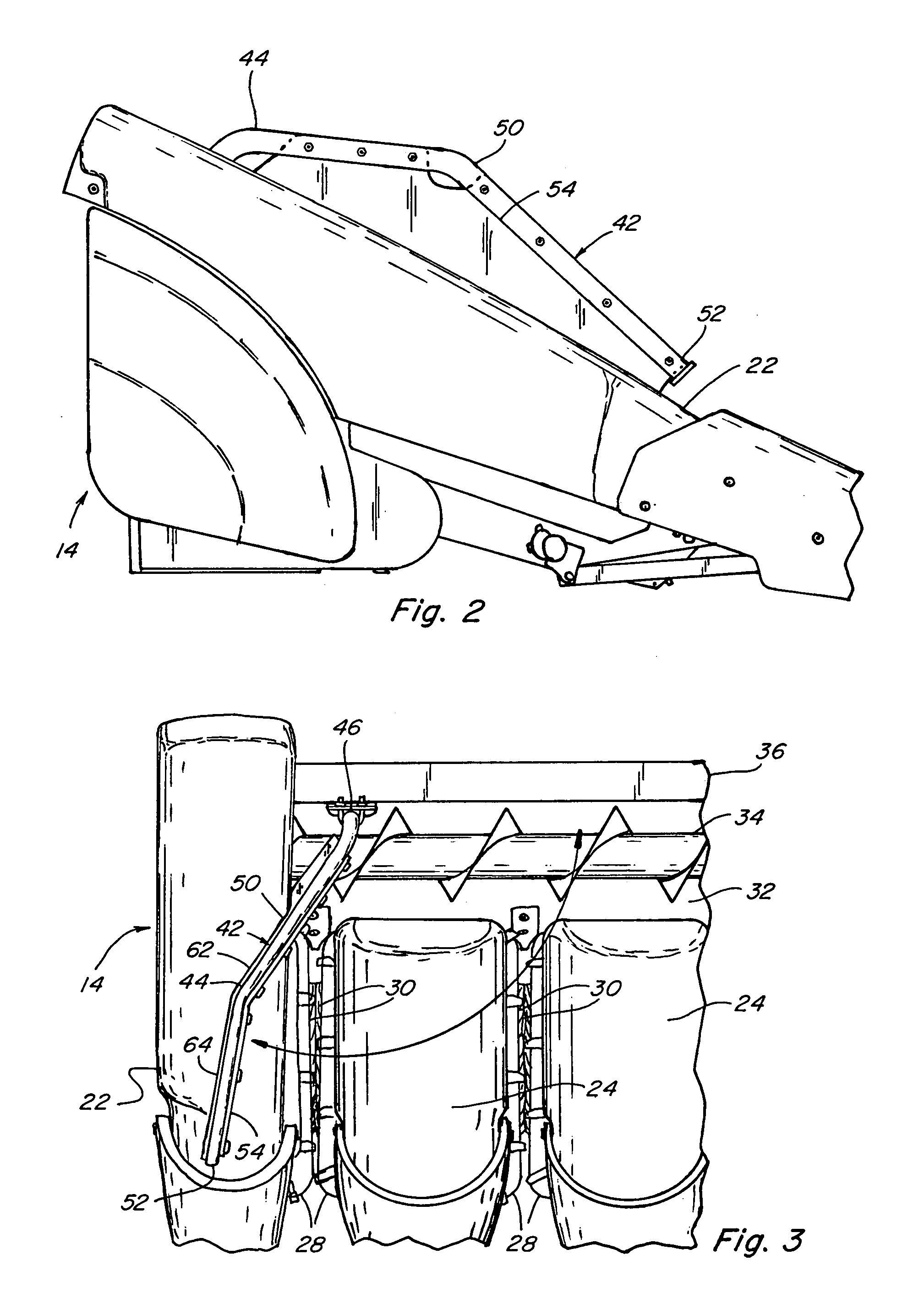 End hood extension for a corn header