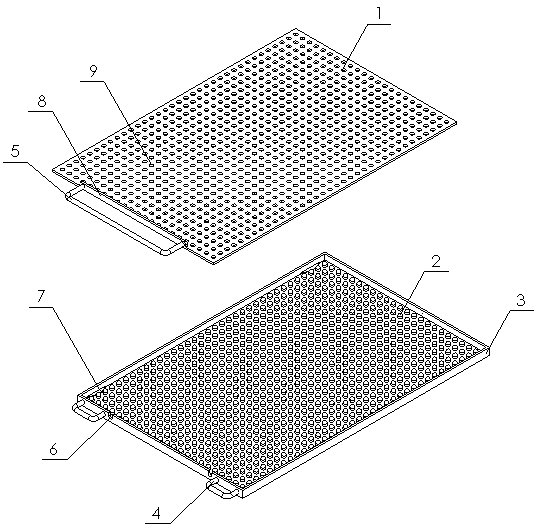 Baking tray for food processing baking machine