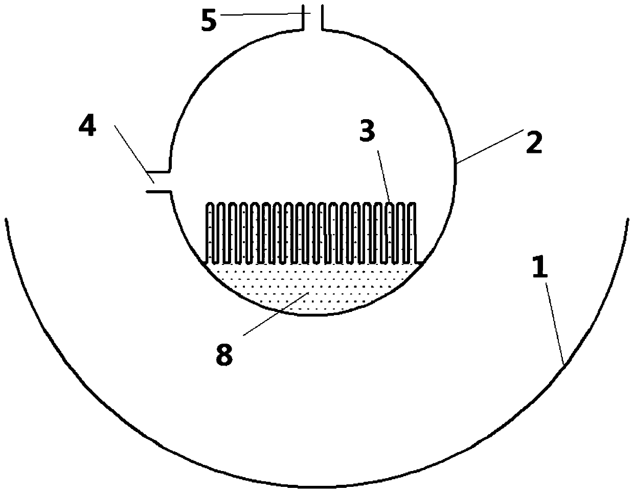 Novel heat pipe structure solar steam generator