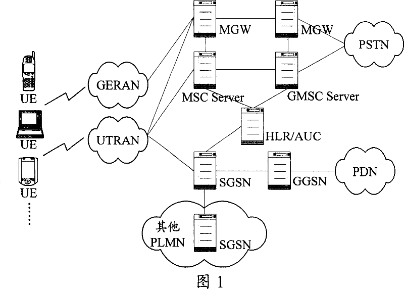 Method, system and apparatus for processing user terminal accessing network and loading establishing process