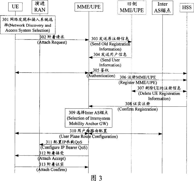 Method, system and apparatus for processing user terminal accessing network and loading establishing process