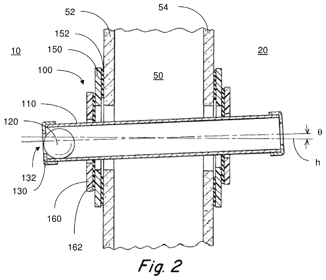 Directional differential pressure detector having inclination adjustment between two conduits