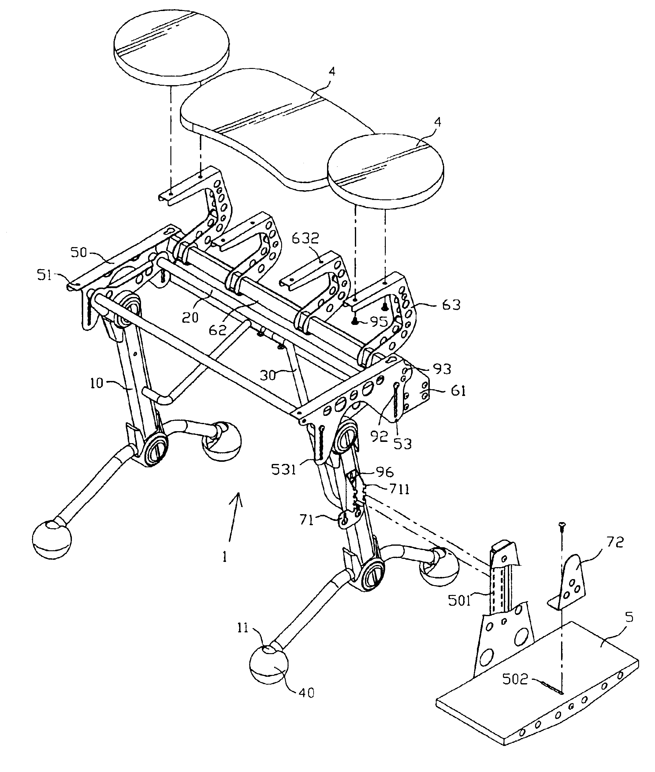 Detachable computer desk