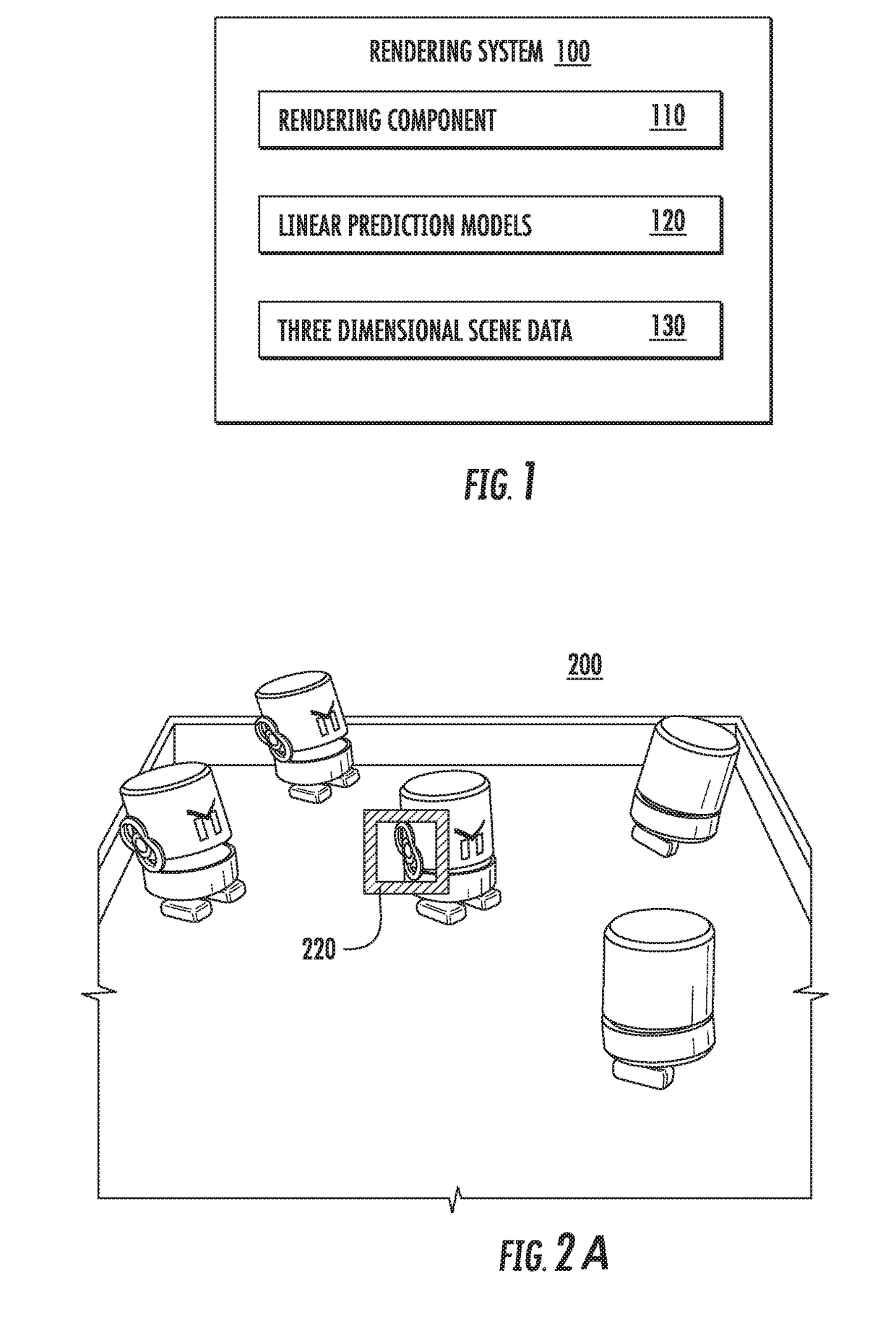 Adaptive rendering with linear predictions