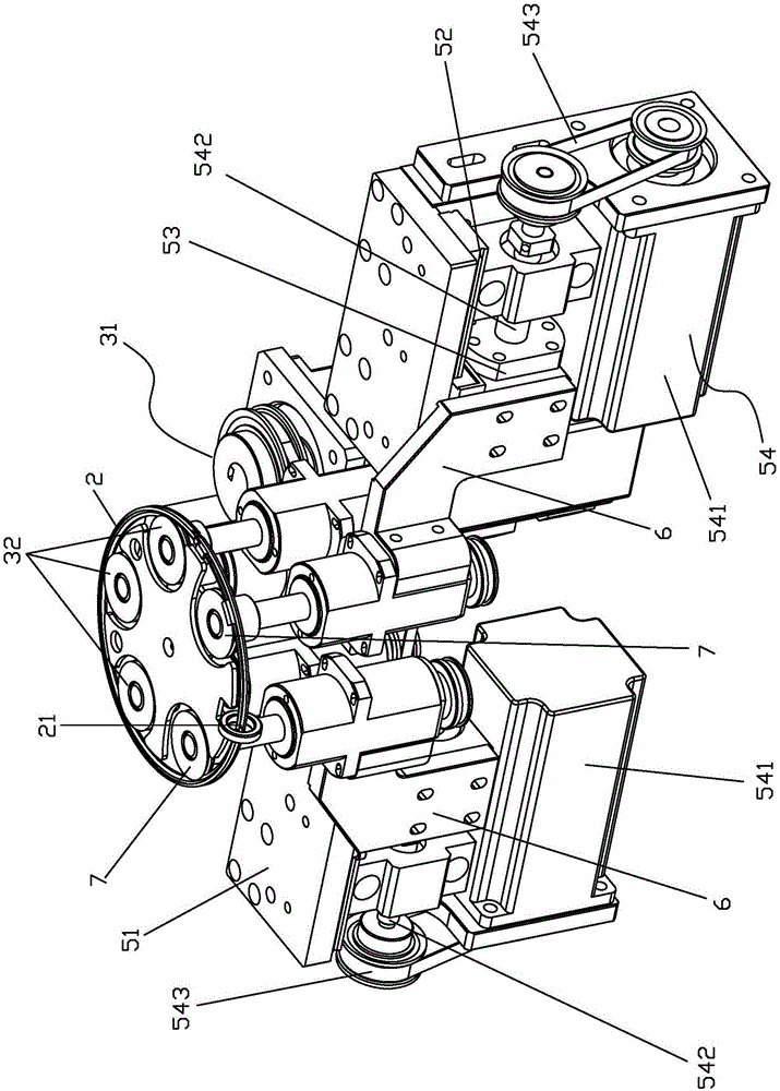 Automatic wire storage ring opening and closing device for winding machine