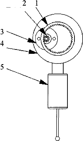 Internal-tooth gear driven type rotary measuring head base