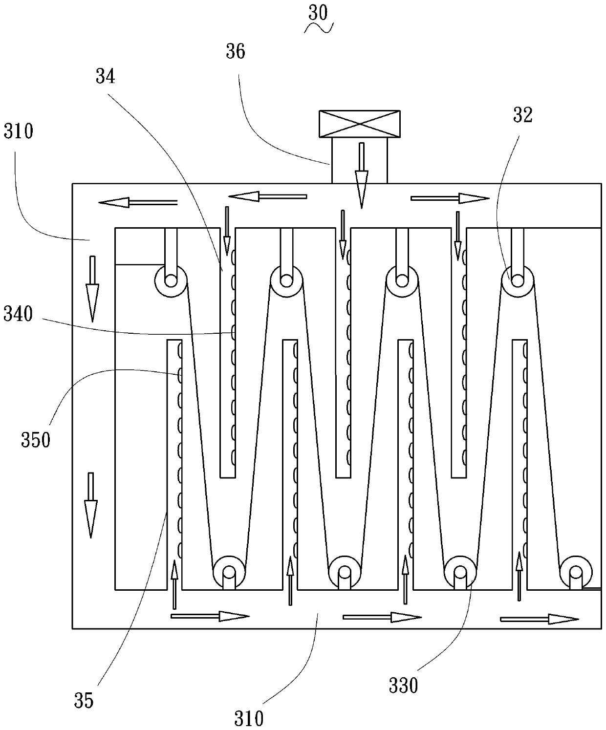 Cloth dyeing pretreatment assembly line and treatment method thereof