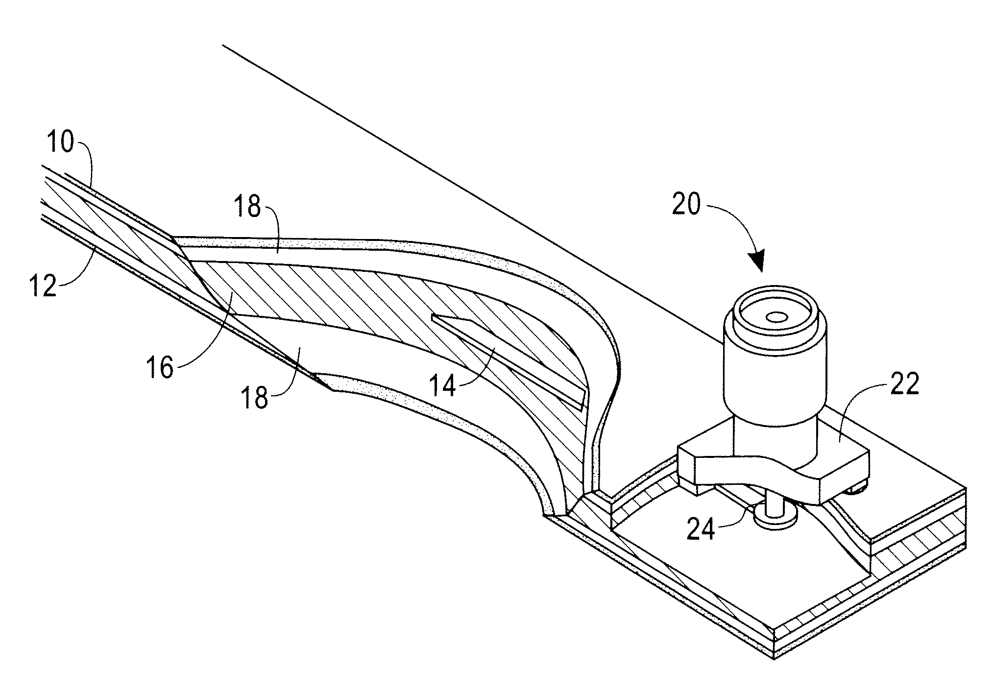 Fixed impedance low pass metal powder filter with a planar buried stripline geometry