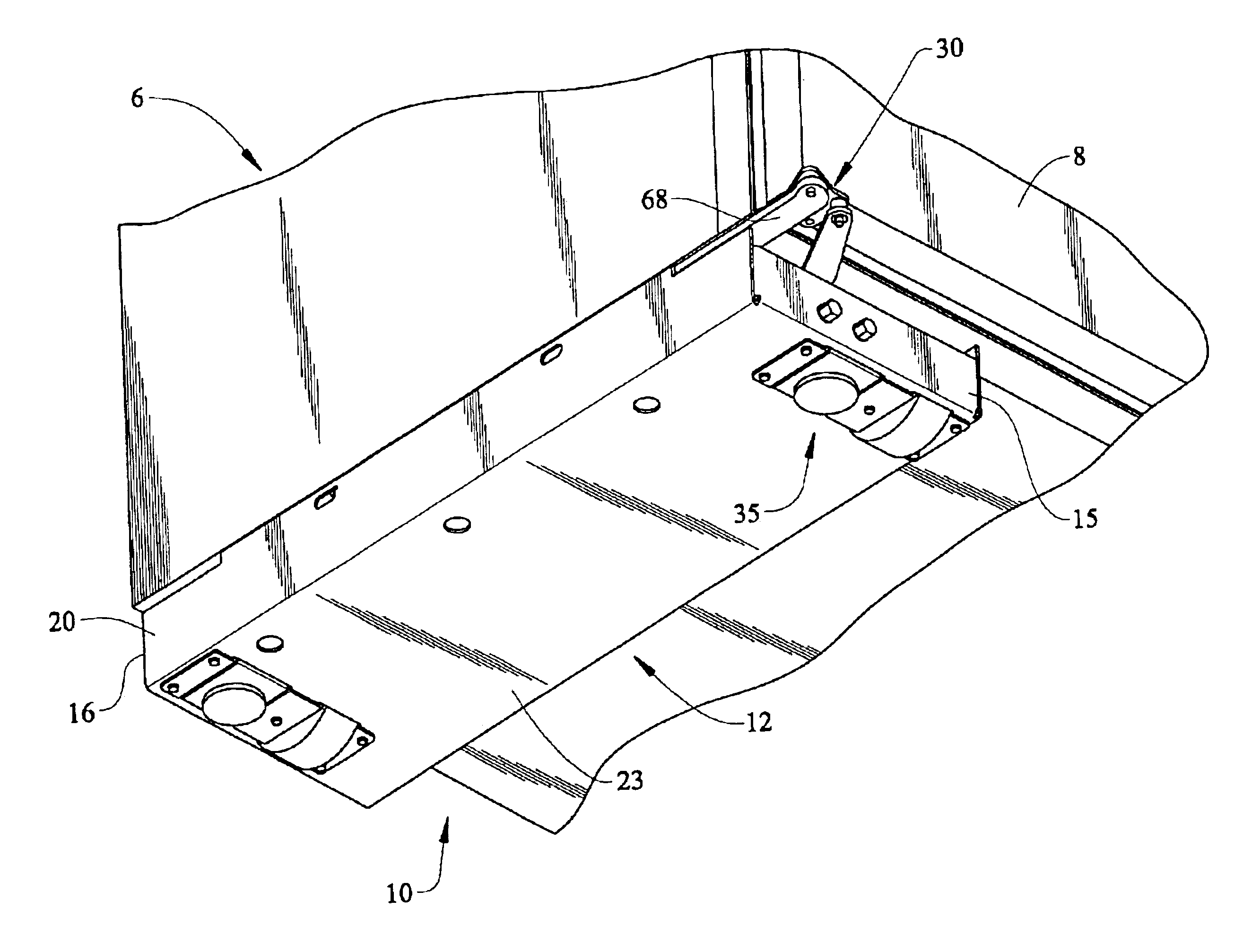 Integrated refrigerator cabinet leveling and door closing assembly