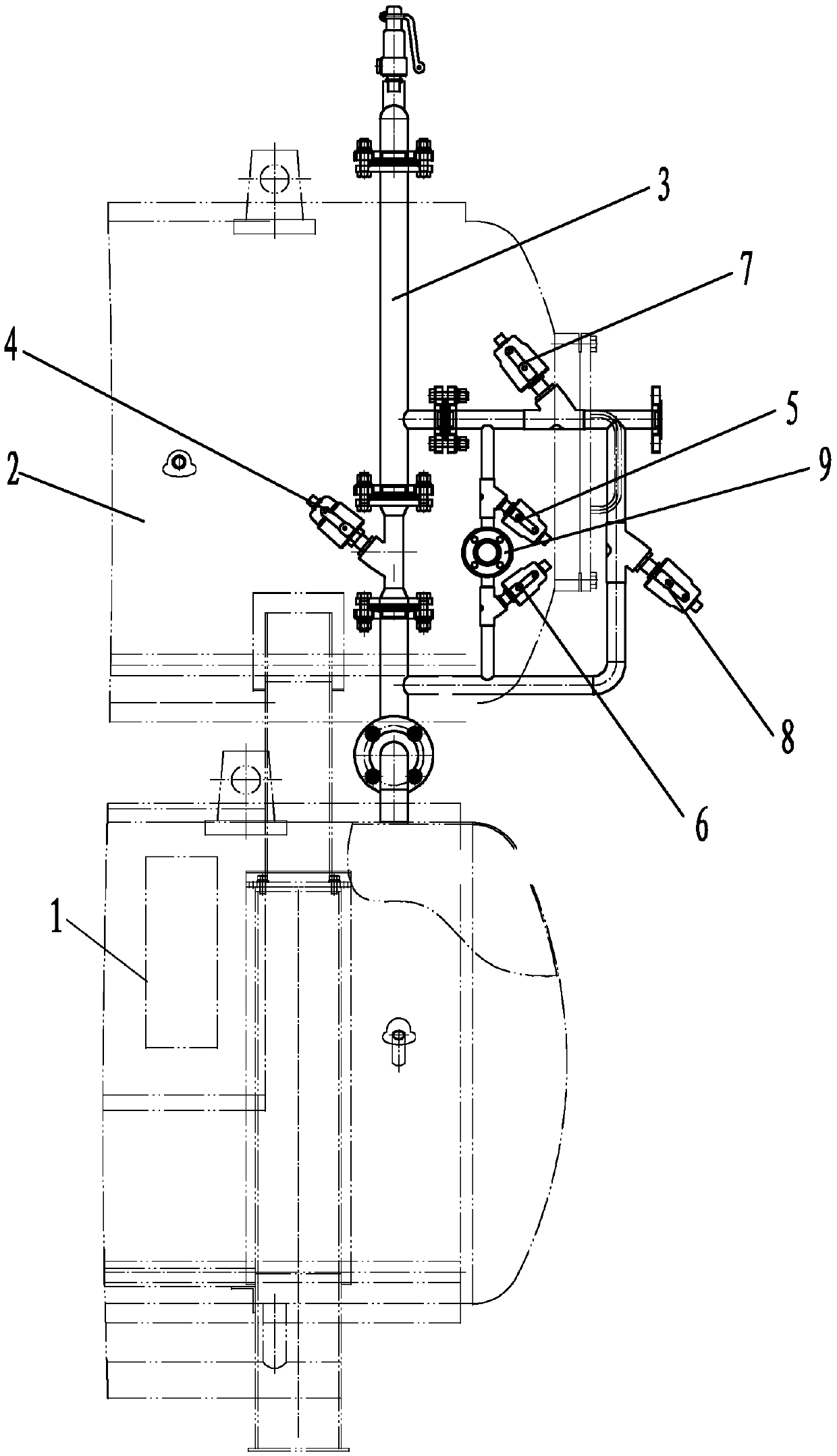 Sterilization pot communicating device