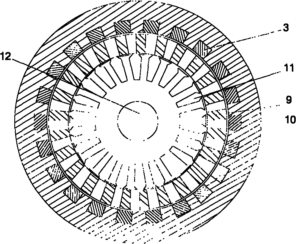 Outer-rotor composite permanent-magnetic brushless in-wheel motor of electric vehicle