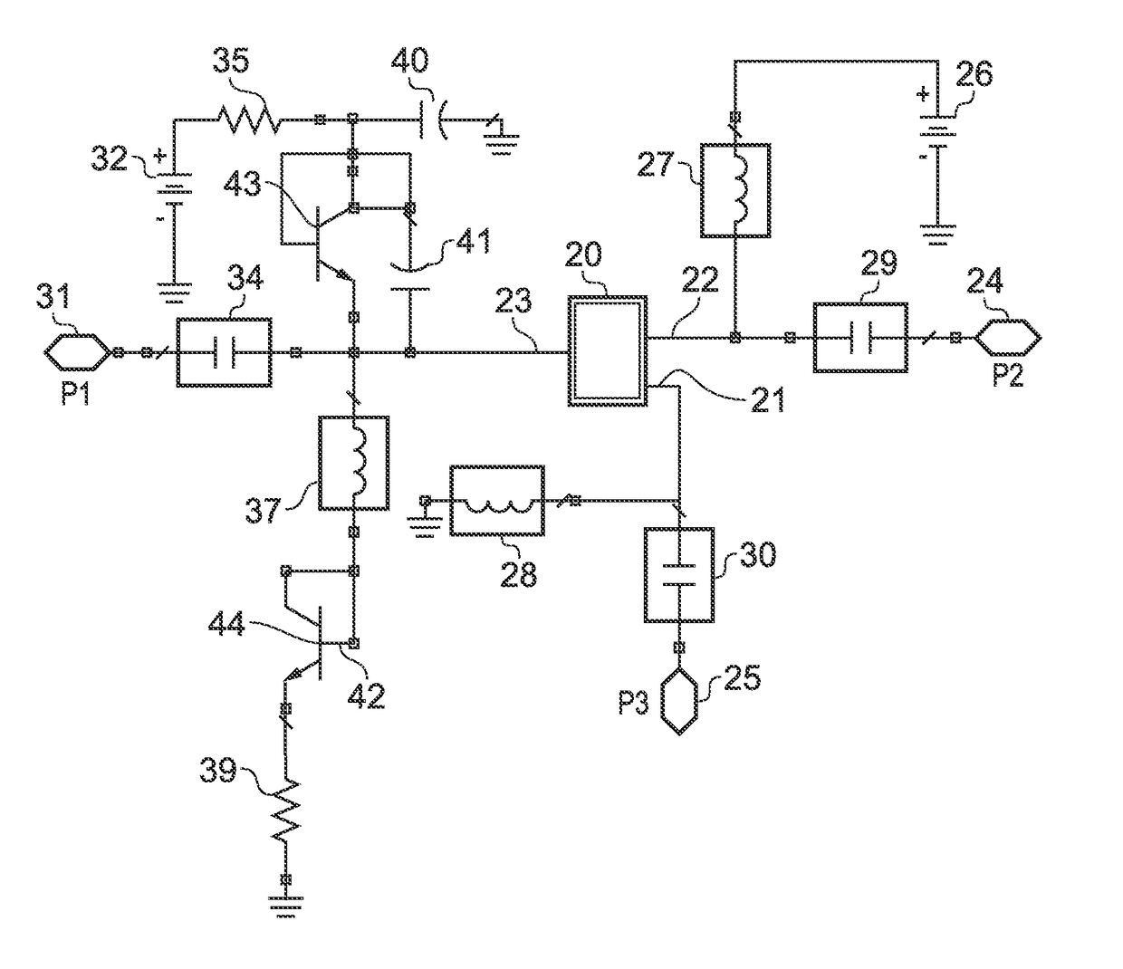 Linearized negative impedance converter matching circuits and impedance adjustment circuit for a negative impedance converter