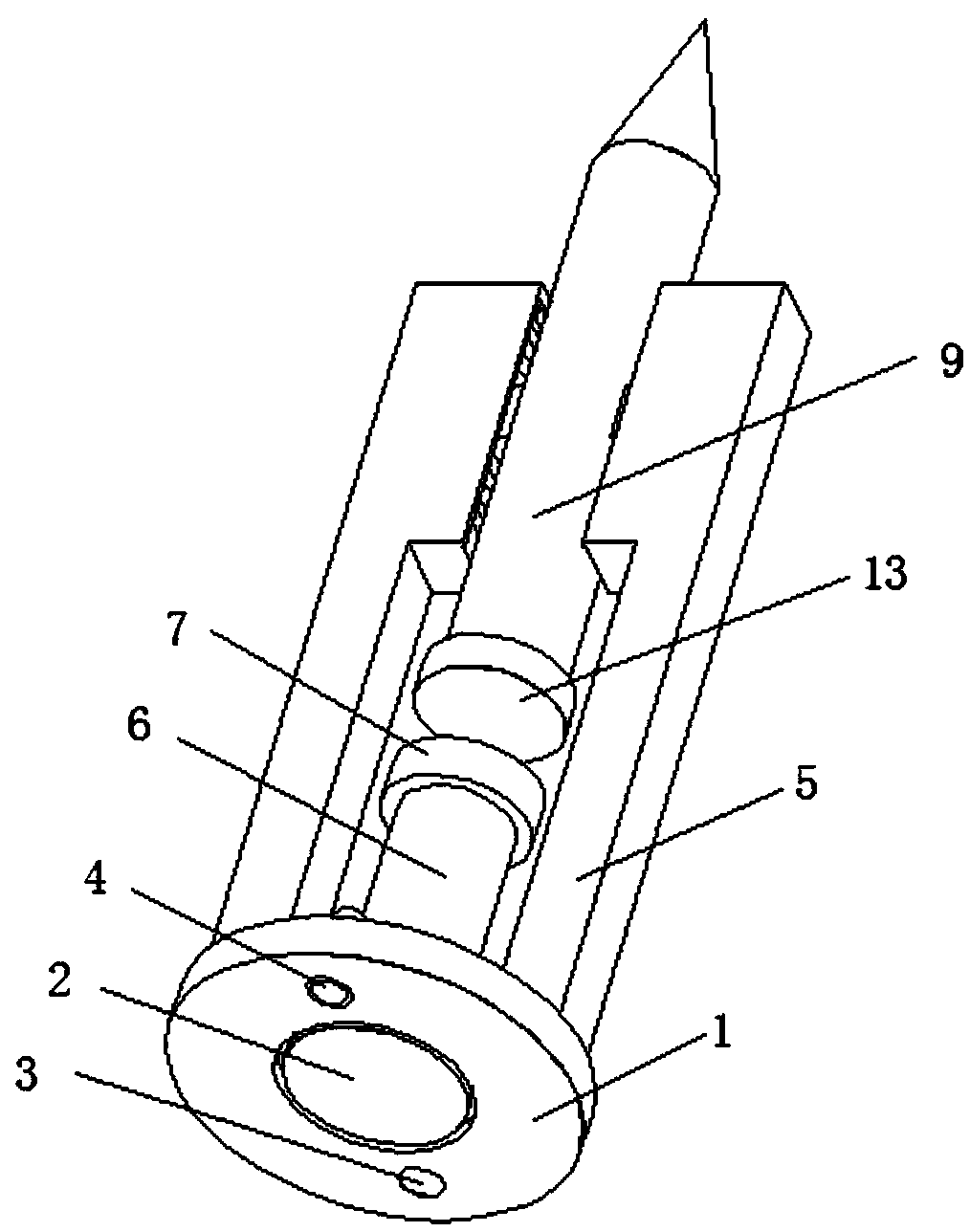 Novel abdominal surgical puncture device for gastroenterology