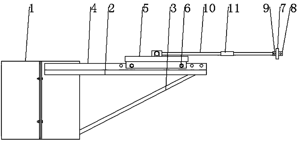 Fast replacement method and device for main material of power transmission line iron tower