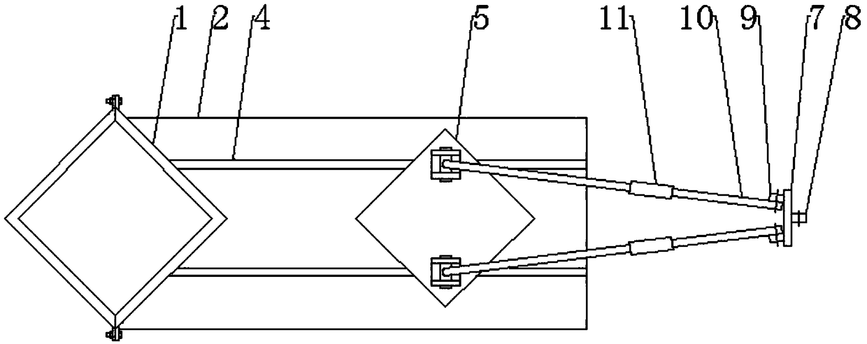 Fast replacement method and device for main material of power transmission line iron tower