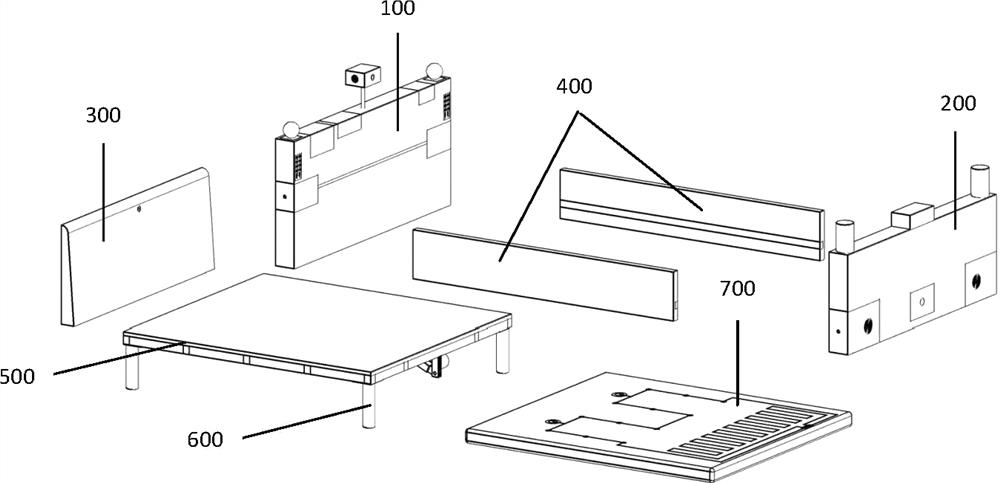 Cloud technology intelligent multimedia audio-video game entertainment bed