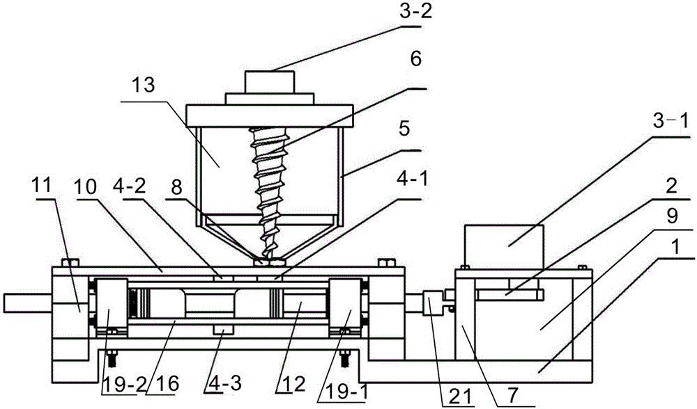 A graphite powder quantitative delivery device