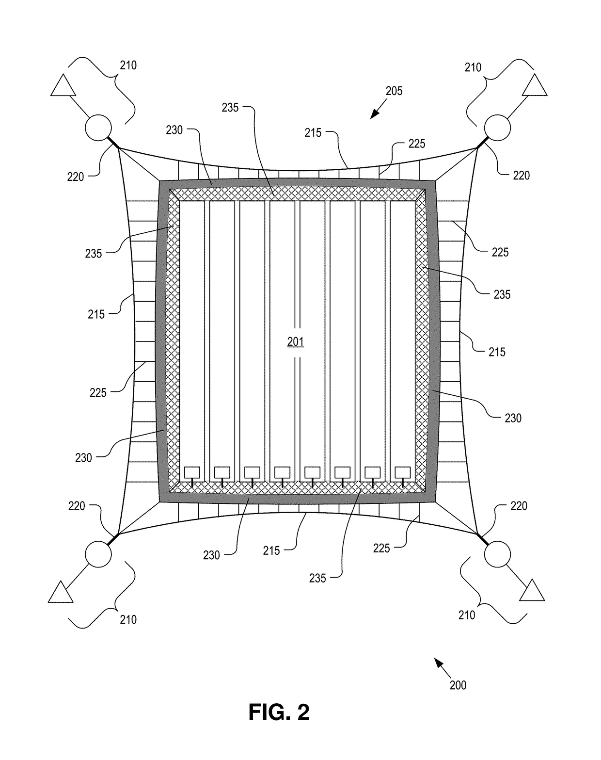 Edge protection for a floating photovoltaic power generation system