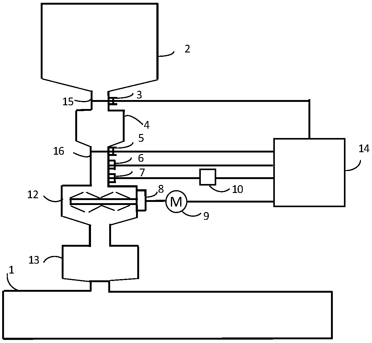 Automatic feeding device for plastic processing machinery