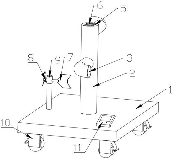 A monitoring method and device for gas emission