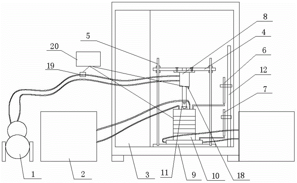 Bilateral frost-heaving test device for porous materials and testing method