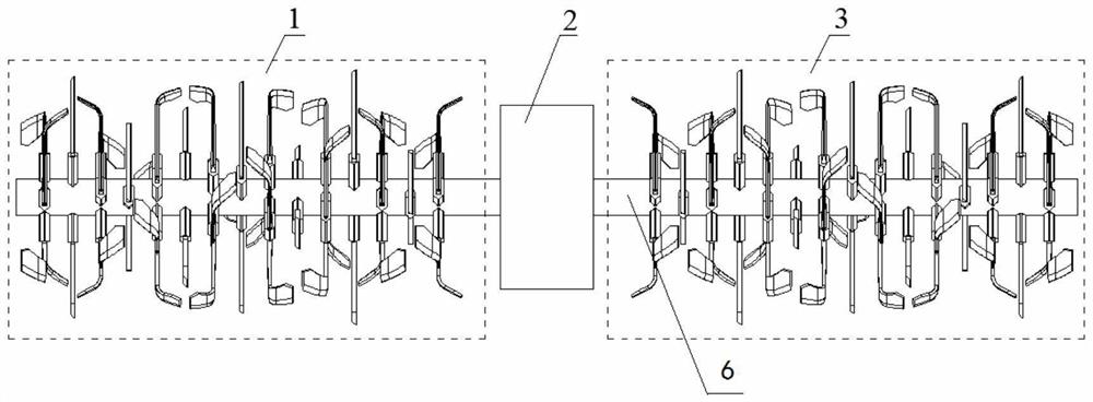 Six-head spiral rotary tillage and stubble burying knife roller