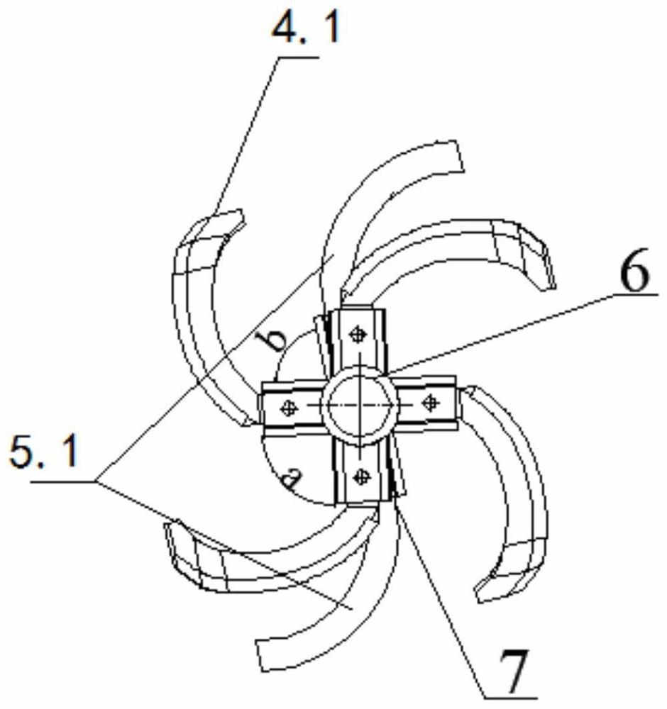 Six-head spiral rotary tillage and stubble burying knife roller