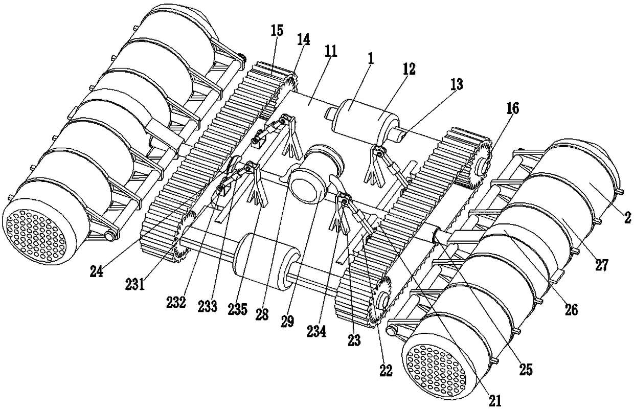 A six-degree-of-freedom fish farming automatic feeding robot base