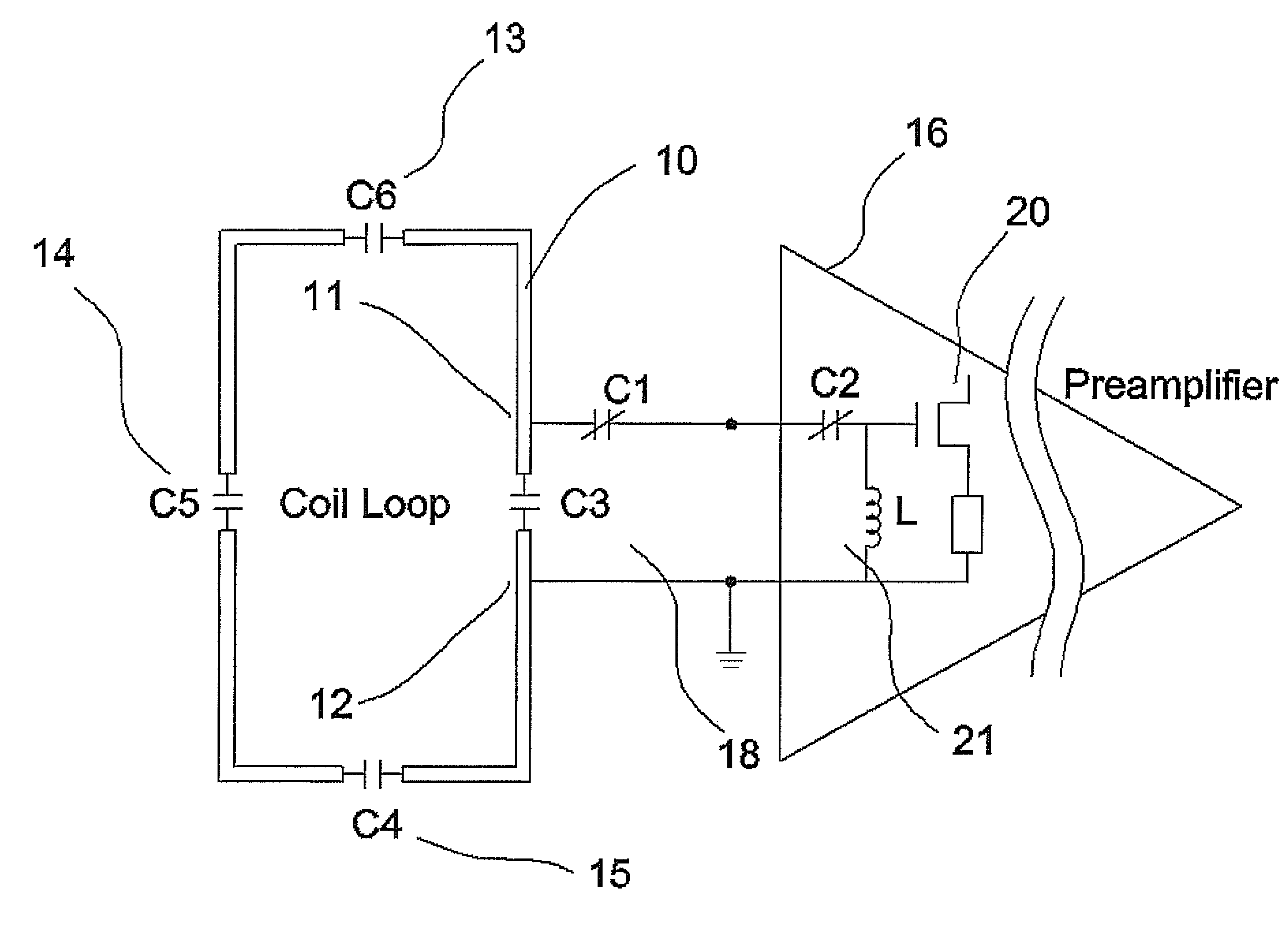 Coil decoupling for an RF coil array