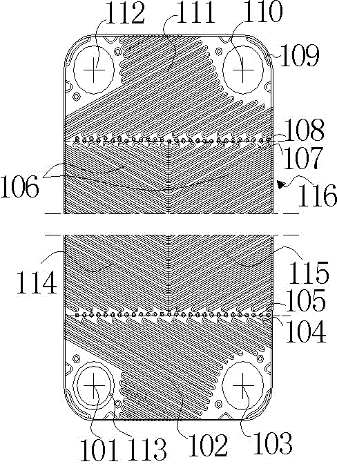 Plate-type heat exchanger with secondary throttling function