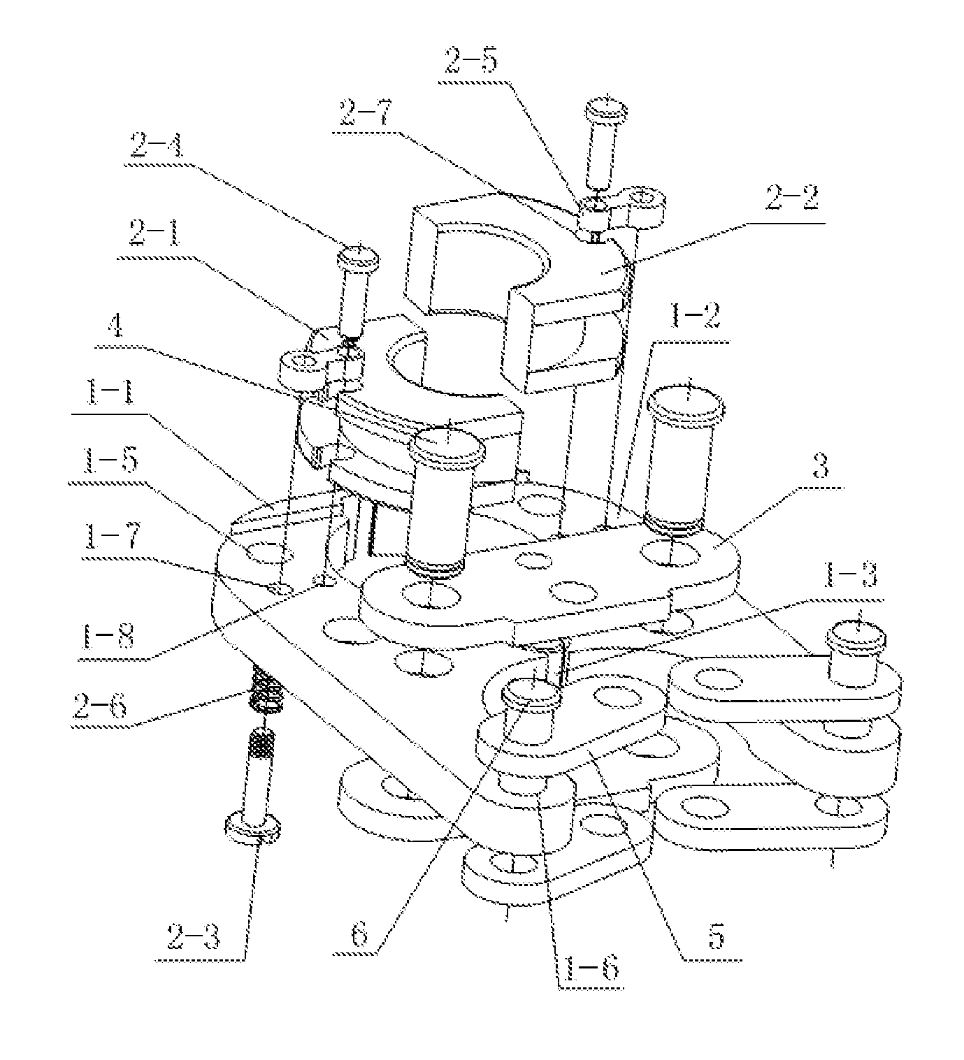 Tool head device for crimping rings and clamps