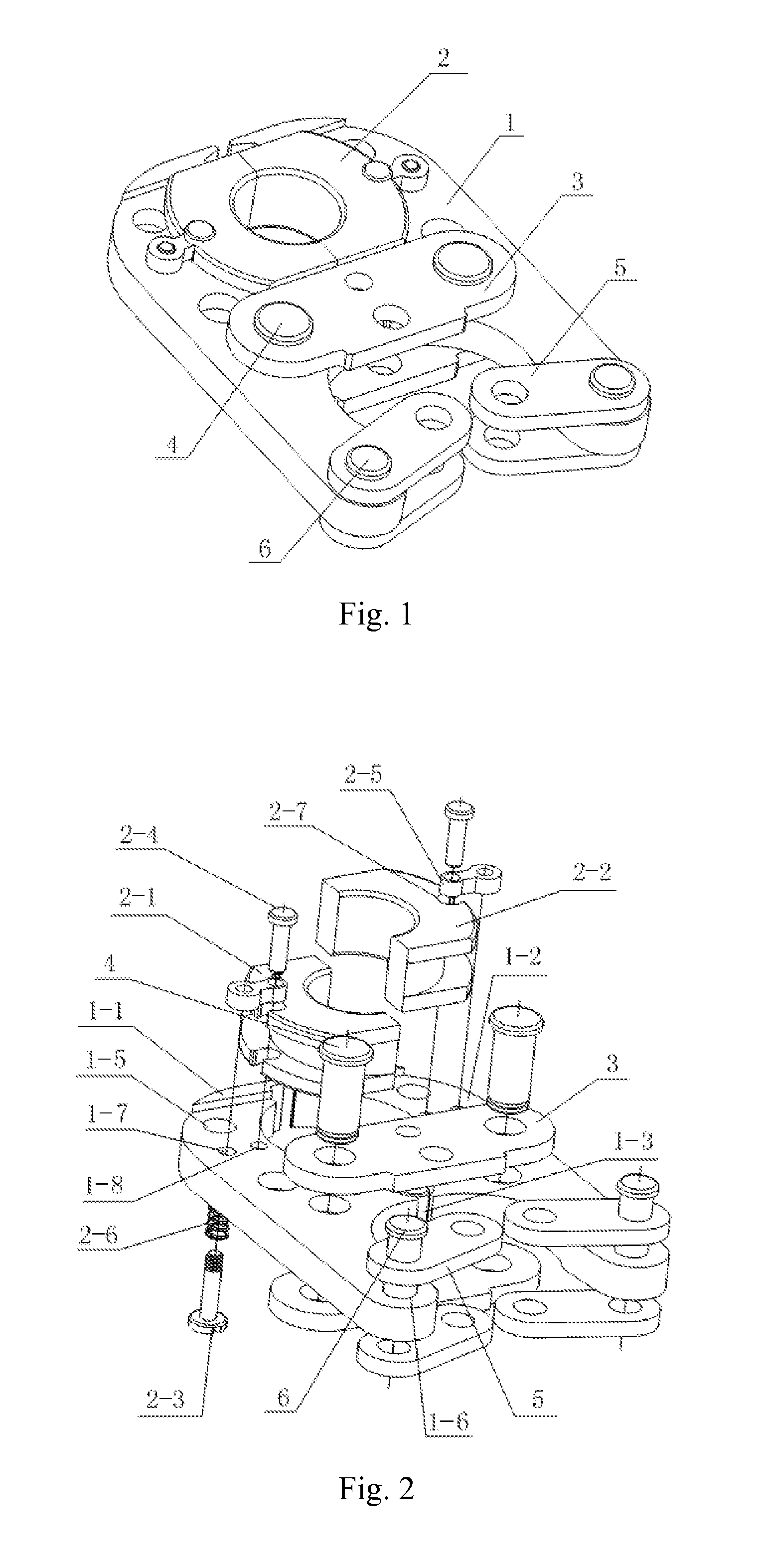 Tool head device for crimping rings and clamps