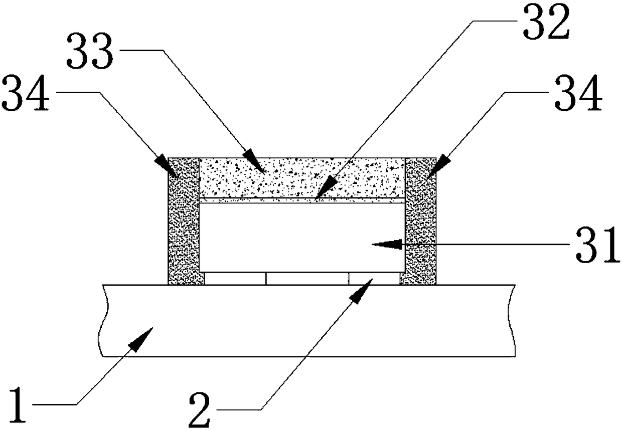 White-light Nixie tube display device and packaging technology therefor