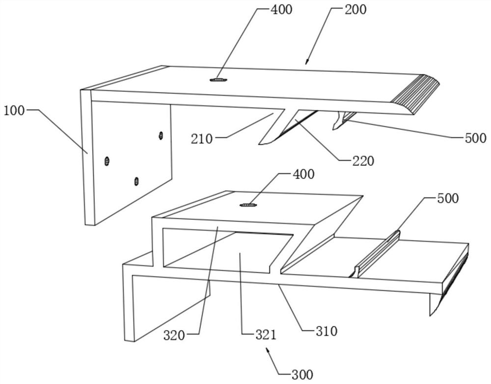 Anchoring fastener applied to wall