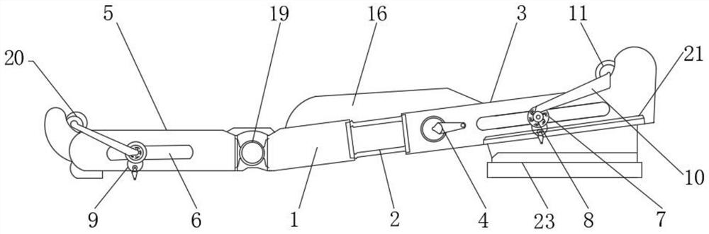 Four-limb exercising device for internal medicine nursing of old people