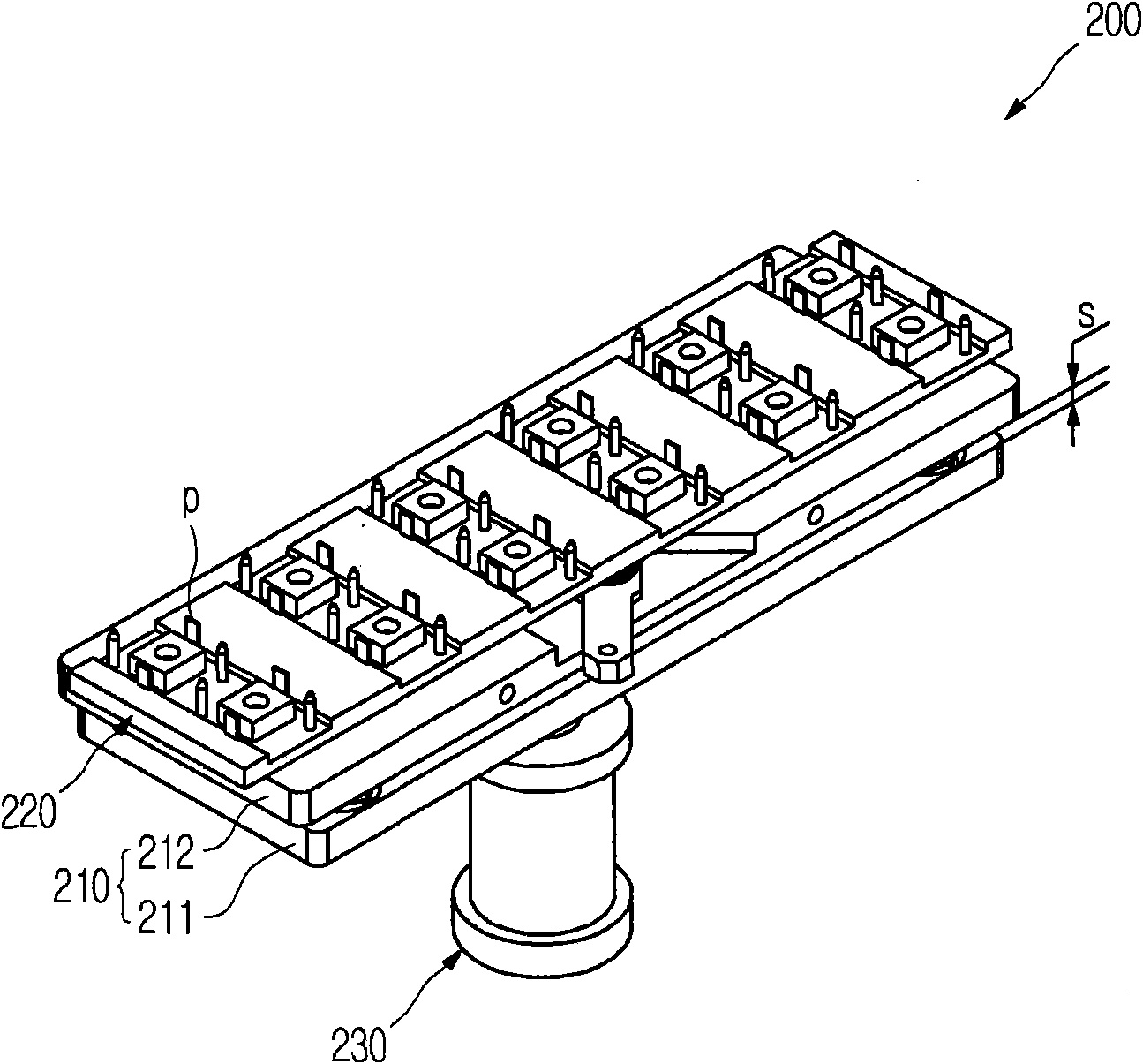 Opening device for test handler