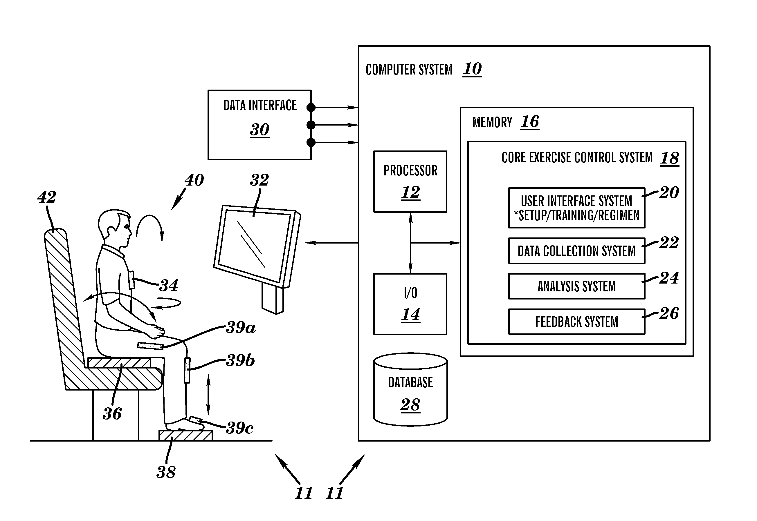 Sensor based exercise control system