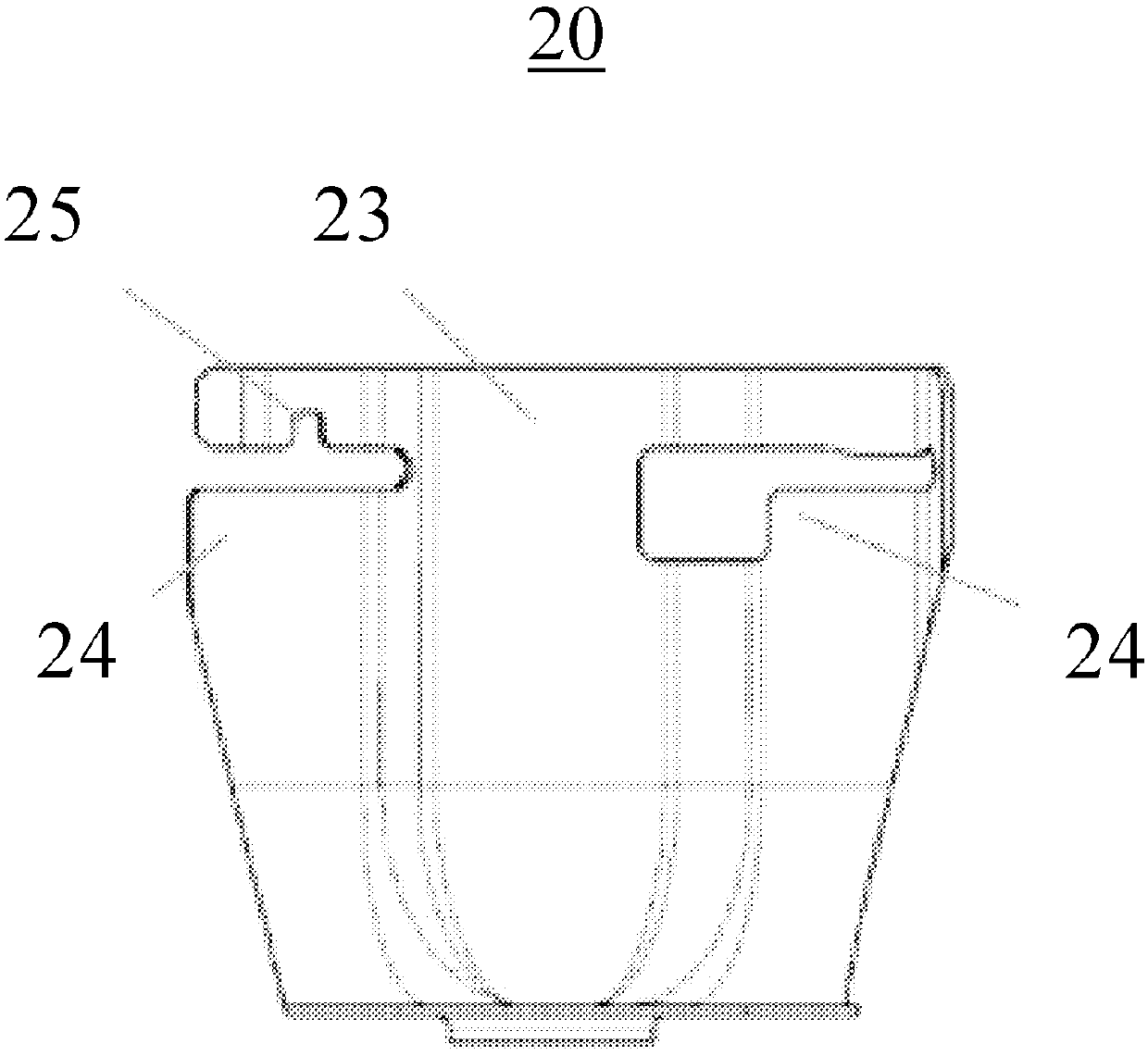 Cooling liquid pot installation structure, cooling liquid pot and installation support frame