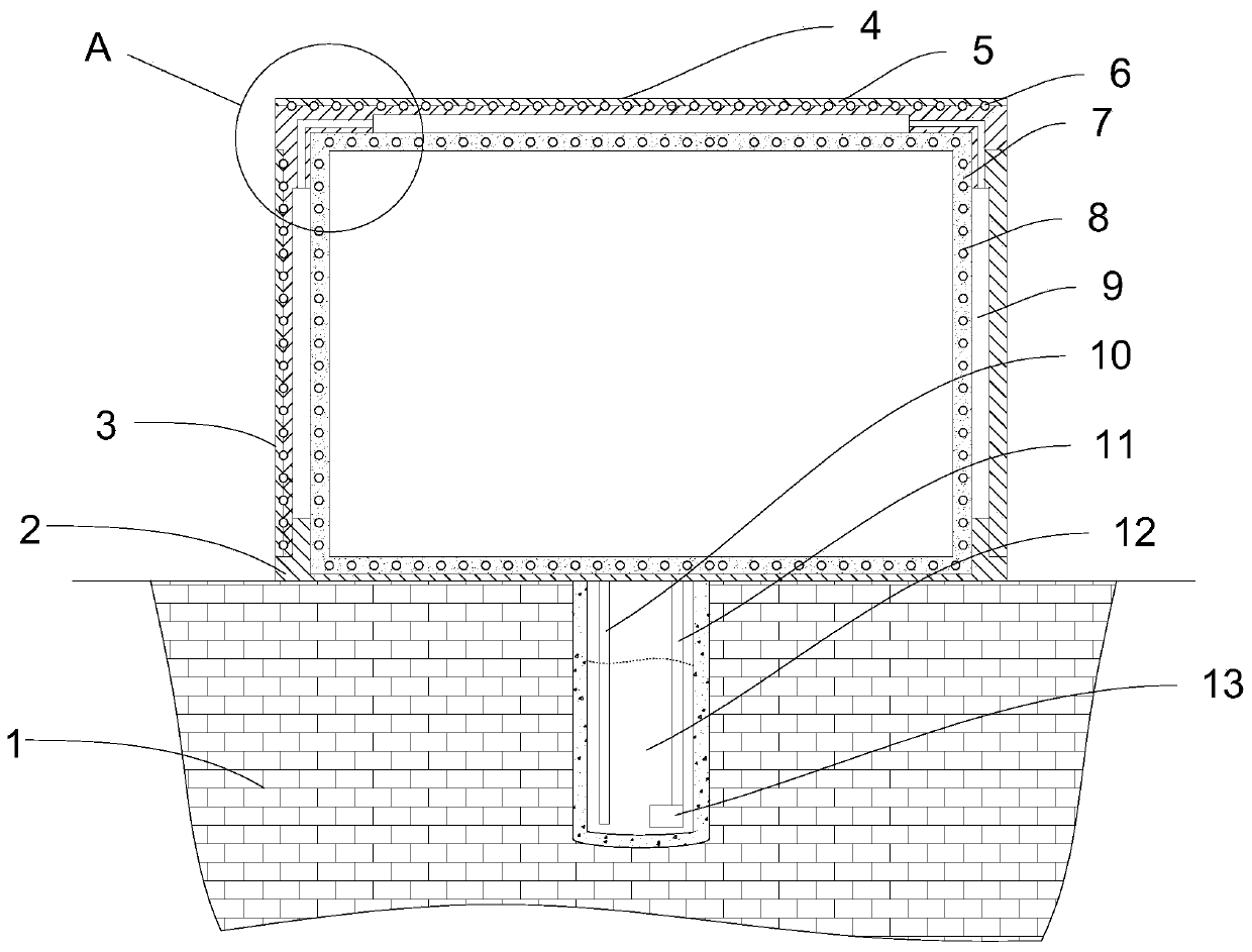 Low-energy consumption building house with adjustable room temperature