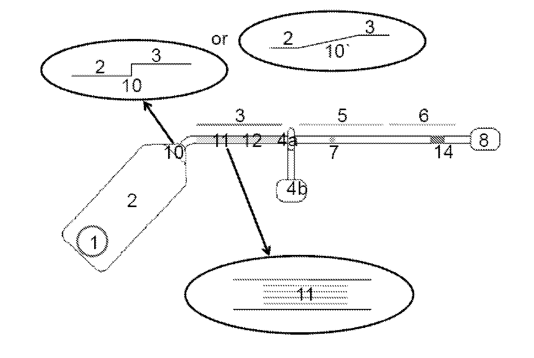 Integrated separation and detection cartridge with means and method for increasing signal to noise ratio