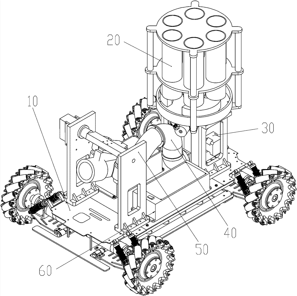 Omnidirectional mobile tennis service robot and application method