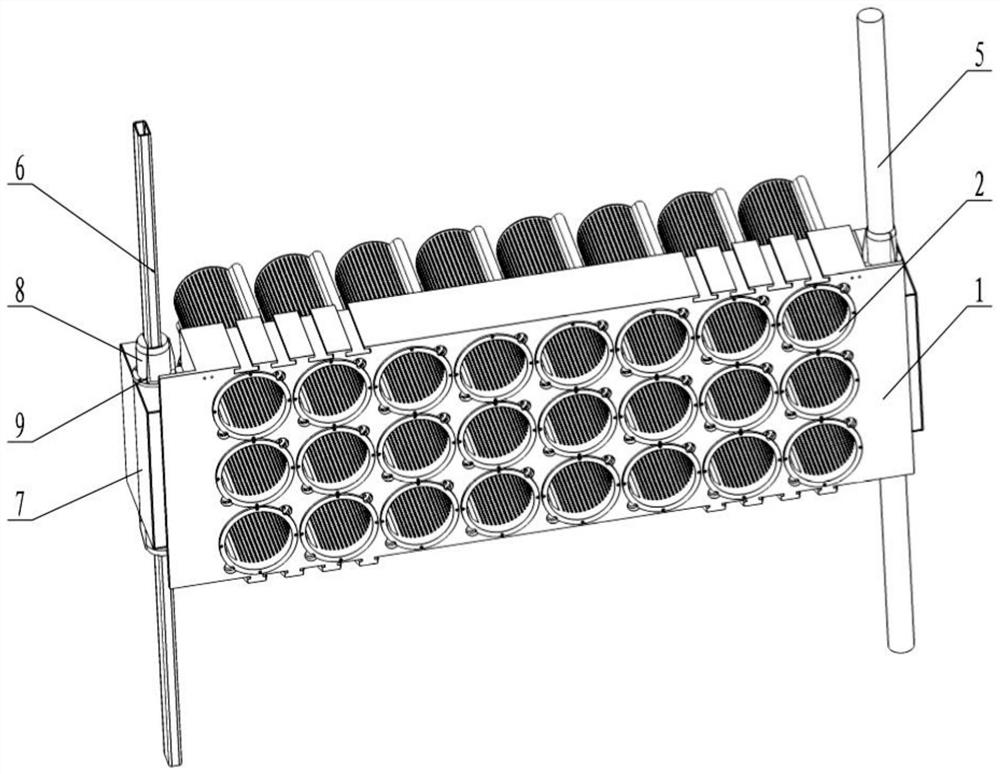 Matrix type small-aperture barrel-shaped filter screen device