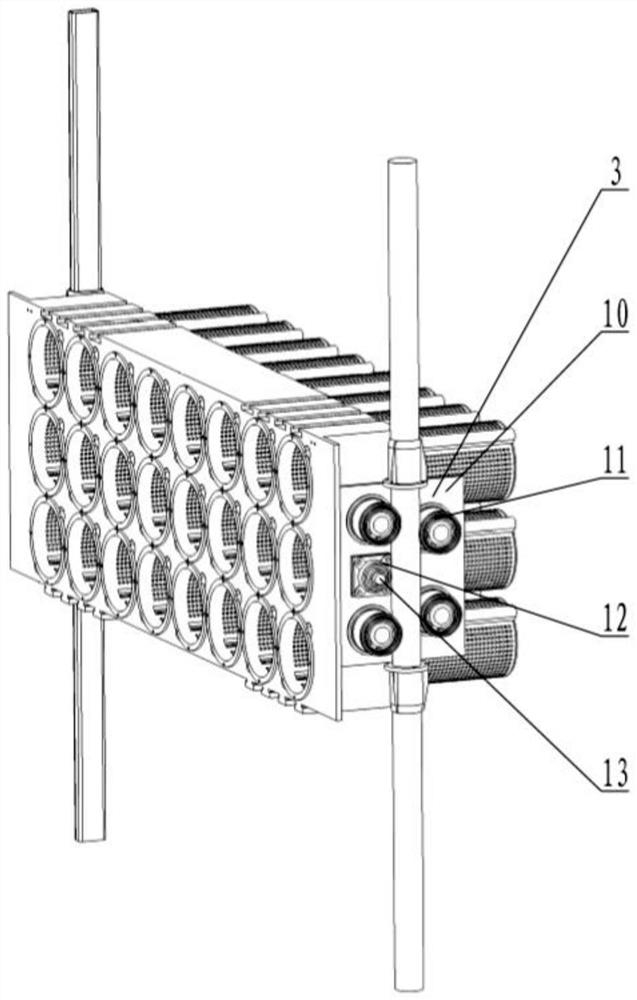 Matrix type small-aperture barrel-shaped filter screen device