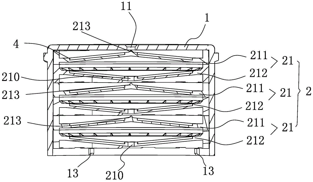 Domestic water filtering and purifying structure