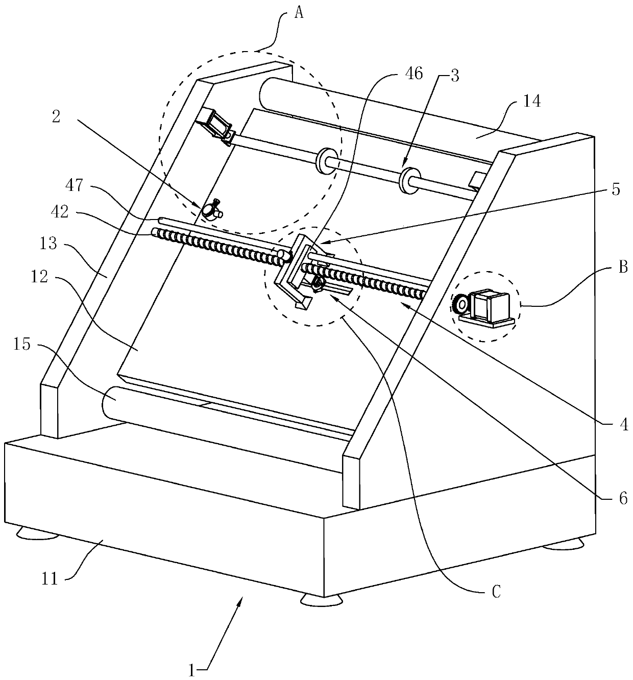 Cloth inspecting machine with automatic trimming function