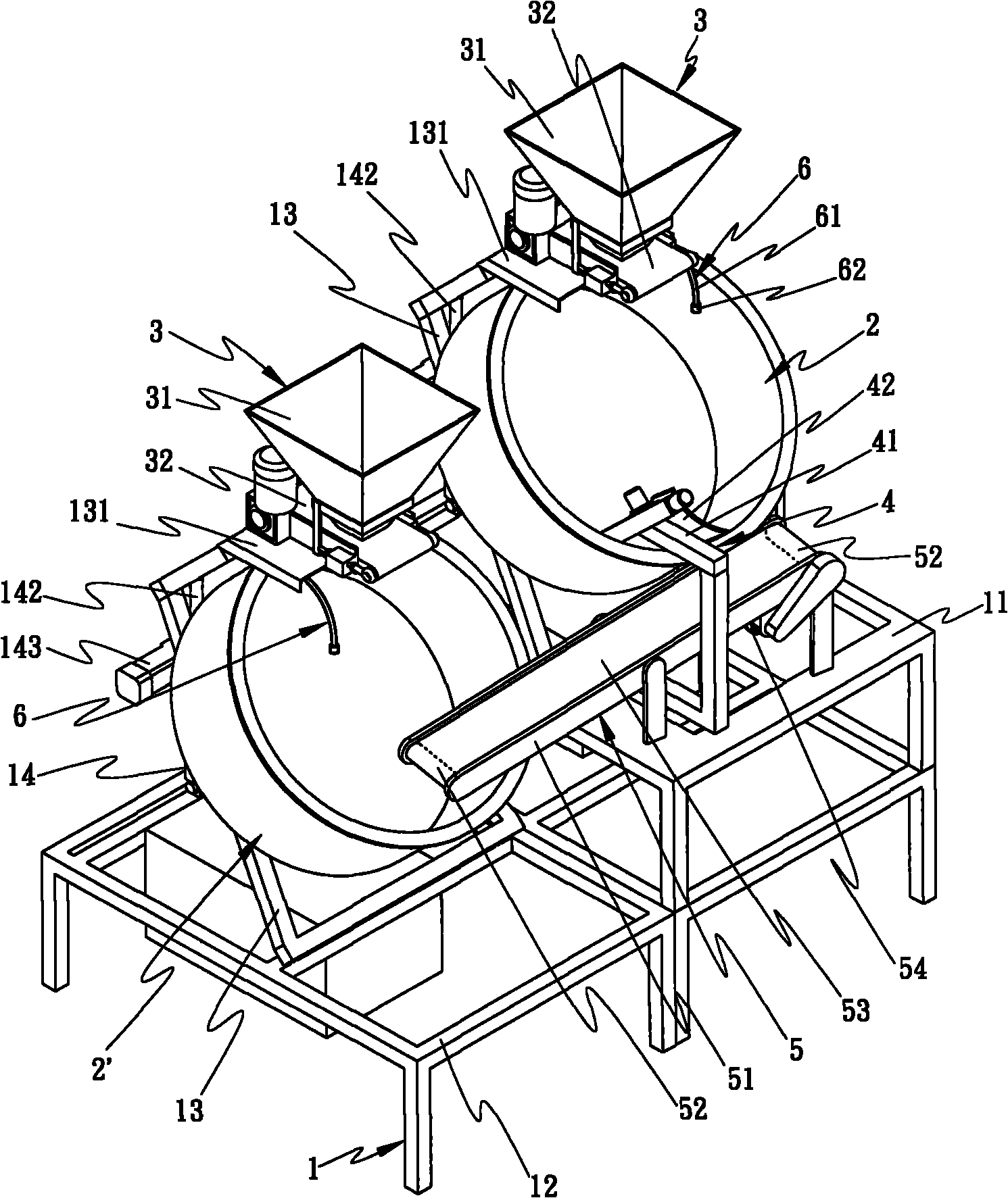 Double-feed disk pelletizer